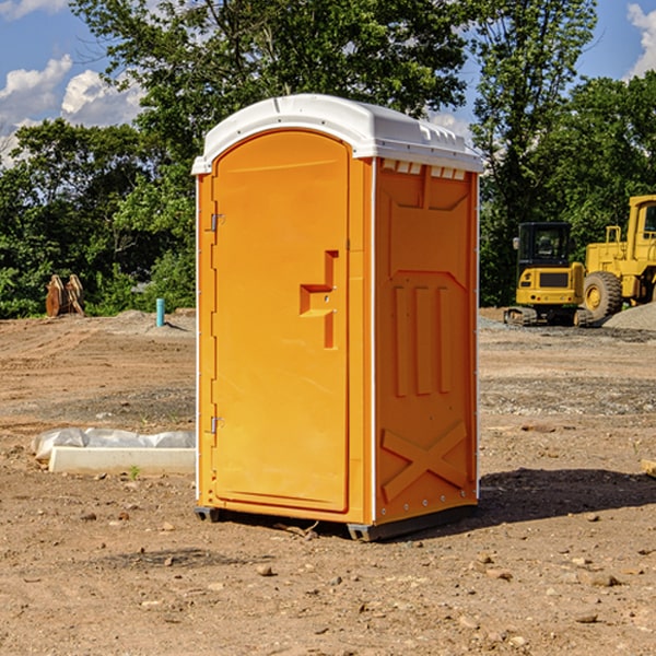 are there any restrictions on what items can be disposed of in the portable restrooms in Martensdale